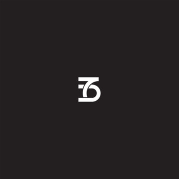 Minimal Number 3 or 73 Monogram Logo isolated with black background. 