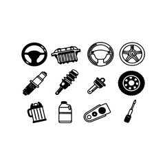 Fototapeta premium Car parts set