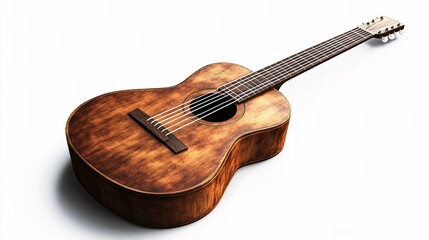 Fototapeta premium acoustic guitar isolated on white