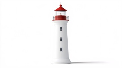 lighthouse on white background