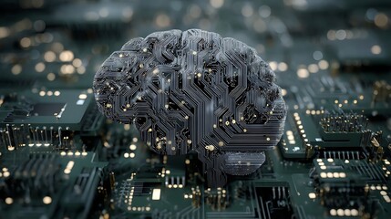 Large language model ai machine learning concept brain business