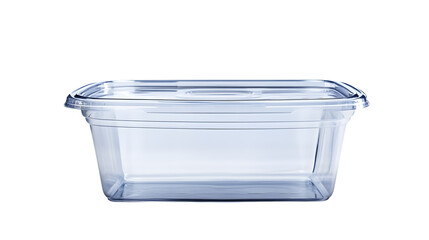 Clear Plastic Food Container with Lid Empty Isolated: Professional Kitchenware