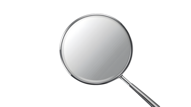 Dental Mirror for Professional Tooth Diagnostics Isolated on White Background