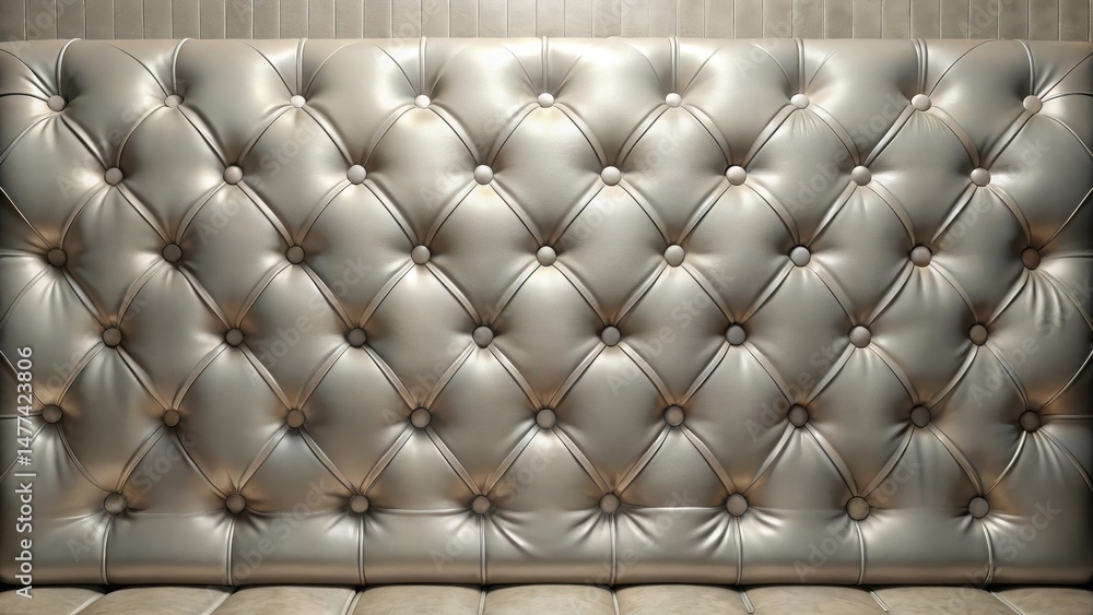 Poster elegant tufted upholstery a luxurious textured background of beige leatherette with button detailing