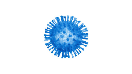 Microscopic View of a Coronavirus Particle  Detailed 3D Render