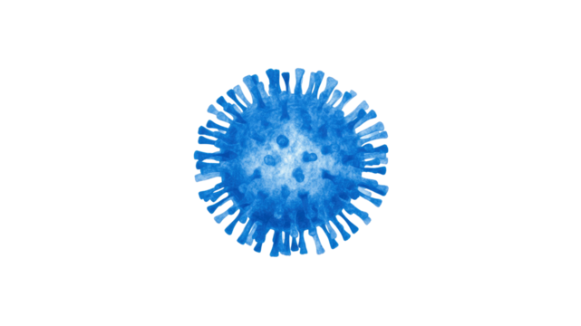 Microscopic View of a Coronavirus Particle  Detailed 3D Render