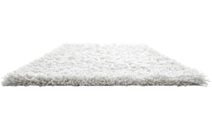Elegant White Carpet on Isolated White Background for Home Decor and Interior Design