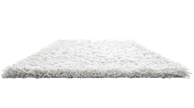 Elegant White Carpet on Isolated White Background for Home Decor and Interior Design