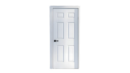 Elegant White Door Mockup on Isolated White Background for Real Estate and Interior Design Projects