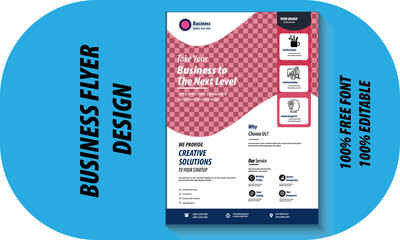 Corporate business flyer with editable Vector Shapes Template For Commercial Business .