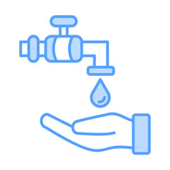 save water icon blue