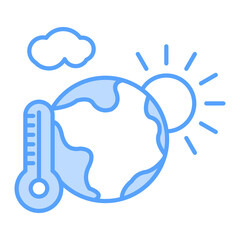 Global Warming icon blue