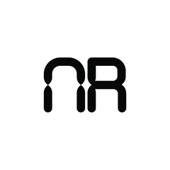 NR monogram logo design letter text name symbol monochrome logotype alphabet character simple logo