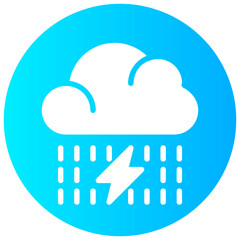 weather vector round glyph icon
