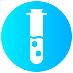 lab tube vector round glyph icon