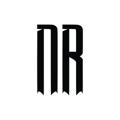 NR monogram logo design letter text name symbol monochrome logotype alphabet character simple logo