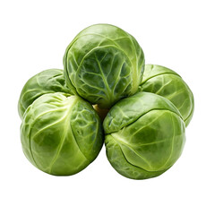 Fototapeta premium Fresh Brussels Sprouts: A Close-Up View of Nature's Green Gems, Showcasing Their Vibrant Color and Unique Texture, Highlighting Nutritional Benefits, and Culinary Uses