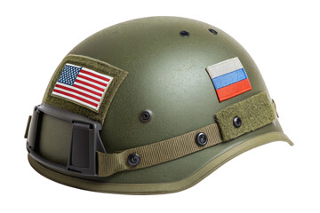 Fototapeta premium military helmet isolated on white