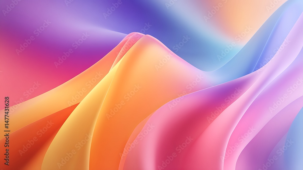 Aufkleber Gradient dreams, abstract background with smooth color transitions