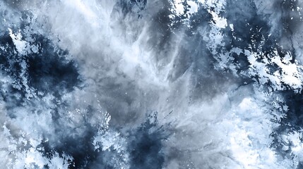 Gray artistic tie dye with frosty ink backdrop and bright icy glow