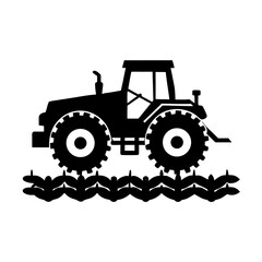 tractor isolated on white