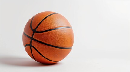 Basketball on White Background