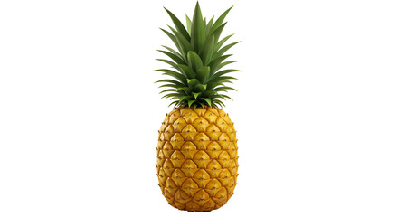Fototapeta premium Fresh ripe pineapple tropical fruit isolated.