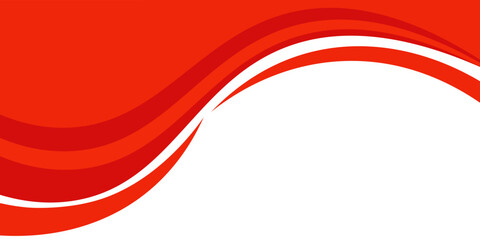 Vector red line background curve element with white space for text and message design, overlapping layers, v
