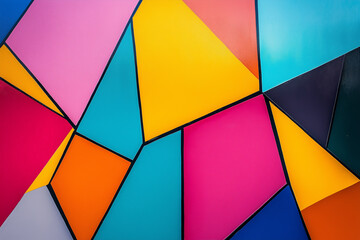 Fototapeta premium Abstract Geometric Colorful Triangle Pattern Background