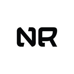 NR monogram logo design letter text name symbol monochrome logotype alphabet character simple logo