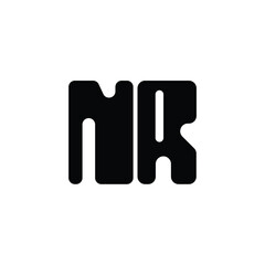 NR monogram logo design letter text name symbol monochrome logotype alphabet character simple logo
