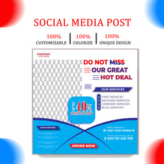 Corporate unique social media post design