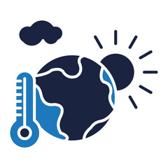 Global Warming icon blue