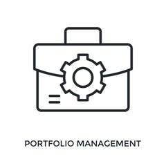 Portfolio Management Icon Outline Style. Vector Illustration For Graphic Design