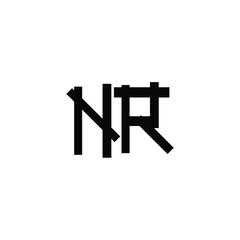 NR monogram logo design letter text name symbol monochrome logotype alphabet character simple logo