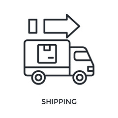 Shipping Icon Outline Style. Vector Illustration For Graphic Design