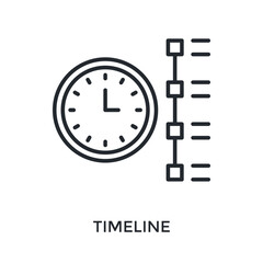 Timeline Icon Outline Style. Vector Illustration For Graphic Design