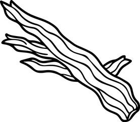 driftwood outline vector illustration, line art