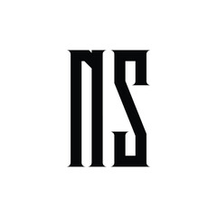 NS monogram logo design letter text name symbol monochrome logotype alphabet character simple logo