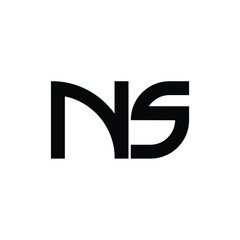 NS monogram logo design letter text name symbol monochrome logotype alphabet character simple logo