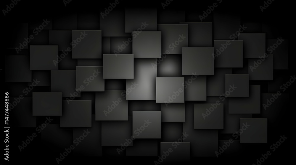 Aufkleber abstract dark gray square pattern background. perfect for modern design projects, presentations, and