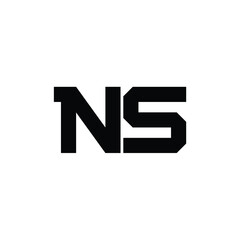 NS monogram logo design letter text name symbol monochrome logotype alphabet character simple logo
