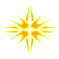 Radiant starburst design against a stark black background with captivating symmetry