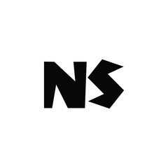 NS monogram logo design letter text name symbol monochrome logotype alphabet character simple logo