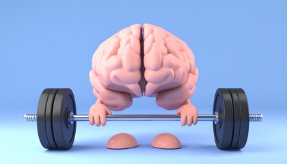 3d brain vector lifting weights