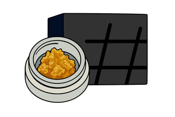 Cannabis Marijuana Wax Diamond sauce Vector Illustration