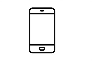 Vector icon representing a smartphone designed for digital communication and technology applications
