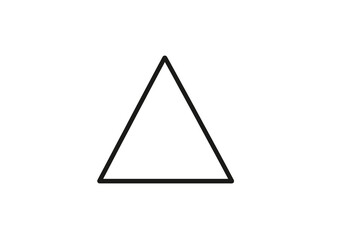 Vector icon representing a simple black triangle symbol often used in design and graphic applications