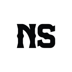 NS monogram logo design letter text name symbol monochrome logotype alphabet character simple logo