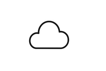 Fototapeta premium Simple vector icon of a cloud suitable for various design and digital applications, emphasizing minimalism and clarity
